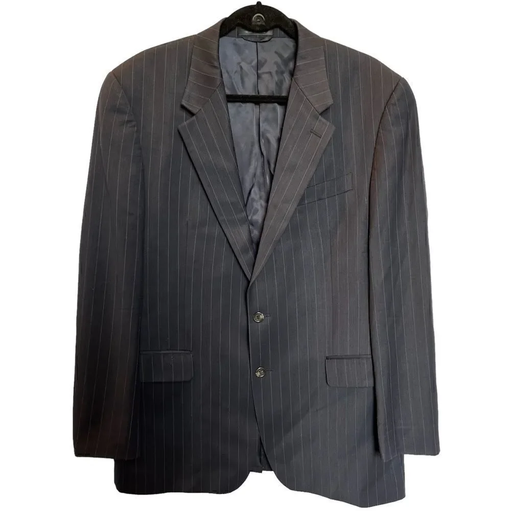 Lauren by Ralph Lauren Men's Sport Coat Navy Blue w/white pinstripe Size 42L